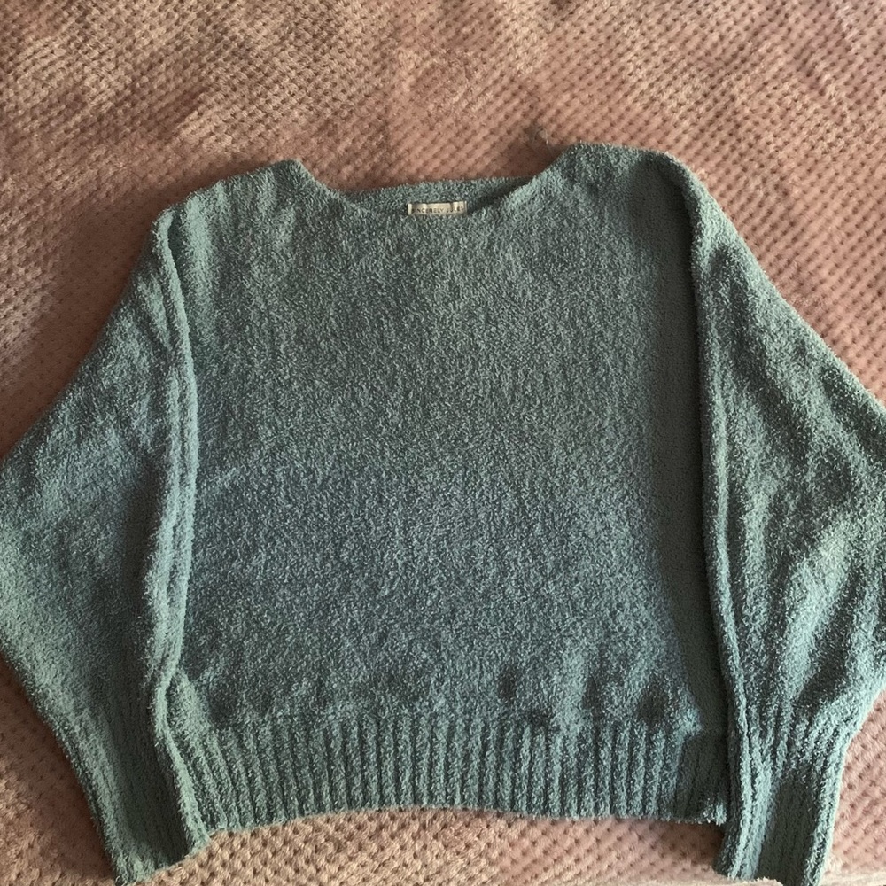 Blue fuzzy sweater